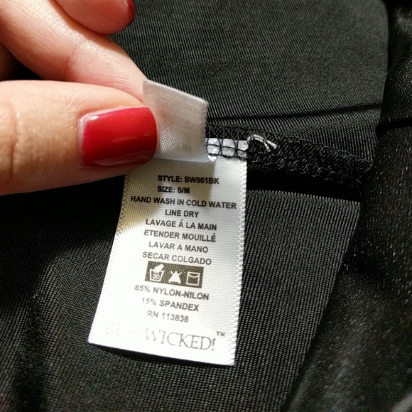 Wet Look Pleated Mini Skirt - Picture 2 of 2